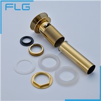 New Solid Brass Bathroom Lavatory Sink Pop Up Drain With overflow Gold Finish bathroom parts faucet accessories