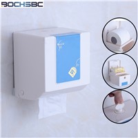BOCHSBC Square Toilet Paper Box Hollow Solid Paper Towel Holder Commercial Sanitary Super Waterproof Bathroom Tower Box