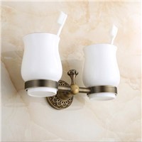 Brass antique brown Double tumbler cup holder toothbrush holder bathroom accessory sanitary ware bathroom furniture toilet