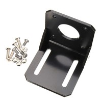 CNIM Hot Alloy Steel Mounting bracket for 42mm NEMA 17 stepper motor with Screws Black