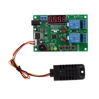 DC 5V~24V Digital Intelligent Temperature &amp;amp;amp; Humidity Controller Control Board Module Relay with LED Indicator Alarm Function