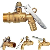 Public Places Lockable 1/2 inch Faucet Locked Brass Water Tap For Outdoor Garden Tools