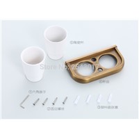 Wholesale Promotion Antique Toothbrush Holder Bathroom Accessories Double Cup &amp;amp;amp; Tumbler Holders Classic Wall Mounted ZR2656