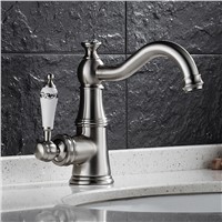 Newly Luxury Single Handle Bathroom Faucet  Antique Brass Hot and Cold Water Tap