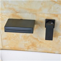 Wall Mounted Waterfall Spout Bathroom Basin Sink Faucet Single Handle Oil Rubbed Bronze Basin Mixer Tap