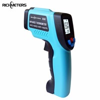 RICHMETERS GM320 Digital infrared Thermometer Adjustable Emissivity Pyrometer Aquarium laser Thermometer Outdoor thermometer