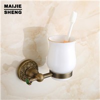 accessory sanitary ware bathroom furniture toilet Brass antique brown single tumbler cup holder toothbrush holder bathroom