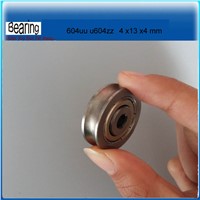 10pcs 604uu U604zz u604 zz SZU4-13  U groove deep groove ball bearing 4x13x4mm Walking guide rail bearings for 3D printer