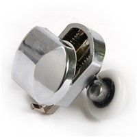 Nylon Shower Door Rollers Diameter Of Wheels 25mm Chrome Plated Appearance Wheels For Sliding Glass Doors Of Bathroom