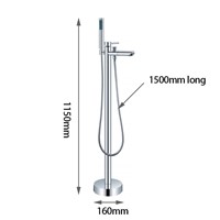 WELS AND CUPC Approval Brass Chrome Polished Floor Stand bath faucet.bathroom tap Shower Faucets