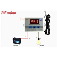 Digital LED Temperature Controller 10A Thermostat Control Switch with Probe sensor W3002