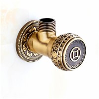 High Quality Antique Brass and Gold 1/2&amp;amp;quot; Malex Bathroom Angle Stop Valve Faucet Filling Valves