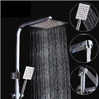 Contemporary Chrome Finished 8&amp;amp;quot; Rainfall Shower Set Faucet Single Handle Bath Shower Mixer Tap With Sprayer