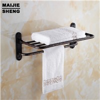 Antique Double towel shelf Whole brass Antique bath towel rack bathroom towel shelf bathroom towel holder