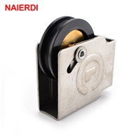 NAIERDI 90 Type Sliding Windows Pulley Copper Core Bearing Nylon Wheel 1.5mm Thickness Caster For Aluminum Alloy Door Hardware