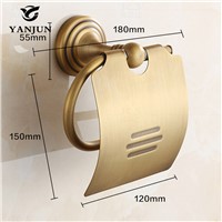 Yanjun True Quality Copper Toilet  Paper Roll Holder With  Flap  Wall Mounted Paper Towel Holder Bathroom Accessories YJ-8911