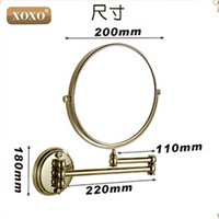 XOXO Antique/Golden8&amp;amp;quot;Double Side 1:1 and 1:3 magnifier Copper Cosmetic Bathroom Double Faced Bath Mirror wall mirror 7018B-7018G