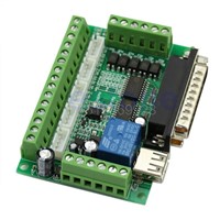 Board CNC MACH3 Interface 5 Axis With Optocoupler Adapter Stepper Motor Driver M126 hot sale