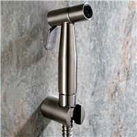 Handheld Bidet Spray Shower Set Toilet Shattaf Sprayer Douche kit Bidet Faucet,Brushed Nickel, 304 Stainless Steel