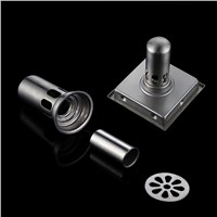 304 solid stainless steel 110 x 110mm square anti-odor floor drain bathroom invisible shower floor drain