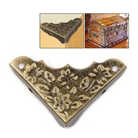 16pcs/set Classic Vintage Drawer Wood Box Beautiful Flower Corner Protector Decorative furniture accessories