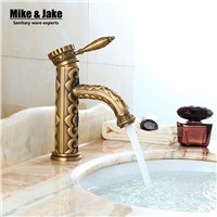 Single Handle Bathroom antique carve brass Basin faucet crane tap Antique bronze Water tap Home water mixer antique tap 8877