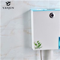 ABS Plastic Induction + Manual 2 in 1 Automatic Sensor Water Tank Double-Click Style With Small Roll Holder White YJ-8002