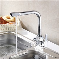 Chrome Brass Kitchen Faucet White/Black Bronze Dual Handle Filter Kitchen Sink Mixer Drinking Water Kitchen Faucet Crane Mixer