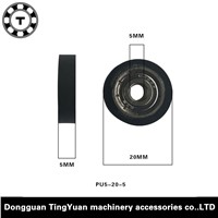 high quality 605 inner diameter 5mm TPU PU ball bearing roller wheel with 20mm diameter 5*20*5