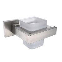 Modern Single Tumbler with Glass Cup Wall Mounted Stainless Steel Holder Bathroom Holders Bathroom Accessories