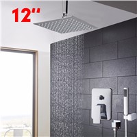 Shower 12 inch Bathroom Faucet  Rainfall Shower Heads Hot Cold Water Mixer Positive Shower Faucet