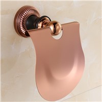 Tissue Holder,Solid Brass Bathroom Accessories Bathroom rose Gold Toilet Paper Holder Roll paper rack Holder