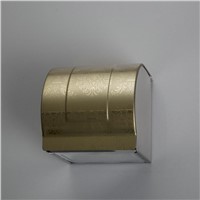 Modern Luxury Stainless Steel Golden Polish Lavatory /Toilet Paper Holder Suporte Papel CZJ5106 Wall Mount Tissue Box