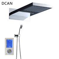 Digital Display Smart Shower Controller Touch Control Panel Rainfall Massage Celling Bathroom Thermostat Waterfall Shower Set