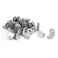 50pcs Furniture 20x20x15mm Shelf Support Angle Brackets Corner Braces Silver