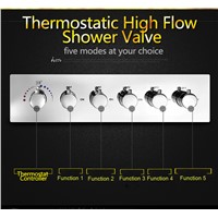 Bathroom Accessories Thermostatic 5 Function Shower Mixing Valve Brass Chrome