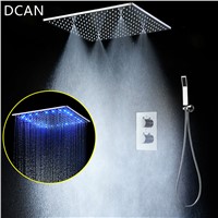 DCAN LED Big Rain Shower Faucets Modern Shower Ceiling 20&amp;amp;#39;&amp;amp;#39; Showerheads Panel 304 Stainless Steel Shower Set &amp;amp;amp; Bath Shower Mixer