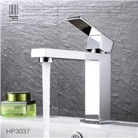 HPB Square Brass Basin Faucet Hot and Cold Water Single hole handle Sink Bathroom faucets Mixer Tap grifos para lavabos HP3037