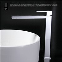 HBP Tall Square Brass Chrome Bathroom Faucet Lavatory Sink Bar Basin faucet Mixer Tap Extra Long Spout Cold Hot Water tap HP3106