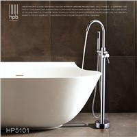 HPB Floor Mounted Brass Bathroom Bathtub Faucet Hot Cold Water Mixer Tap Hand Shower Head torneira banheiro Chrome HP5101
