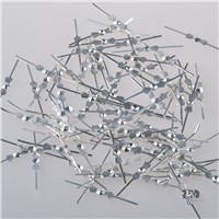 best price 100pcs silver bowtie pins connectors crystal prisms of chandelier lamp parts connectors accessories
