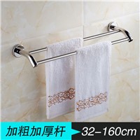 Stainless steel bathroom towel rack bathroom towel bar double 304 stainless steel towel bar single bar towel rack
