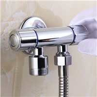 Fashion Europe style high quality brass material chrome finished bidet faucet set with total brass gun and 1.5m hose