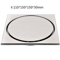 150*150*30mm Deluxe Solid SUS-304 Stainless Steel Drains Casting Extra-thick Super Heavy-duty Deodorizing Bathroom Floor Drain