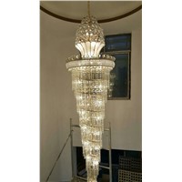Hybrid-type stair crystal long lamp s gold living room pendant light  led lobby lamp large pendant light