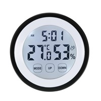 Digital Thermometer Hygrometer Temperature Humidity Meter Alarm Clock Touch Key higrometre termometro digitale thermometr