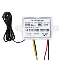 New XH-W3001 220V Digital LED Temperature Controller 10A Thermostat Control Switch Probe 1A0636