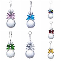 7pcs/lot mixcolors Crystal Feng Shui Ball Hanging pendants crystal chandelier parts Window Ornaments Xmas Wedding decoration