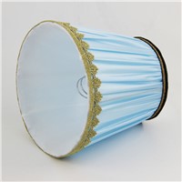 DIA 15.5cm/ 6.10 inch  Luxury Lampshades For Lamp, Fabric Light Blue Color Classic Chandeliers Lamp Shades, Clip On