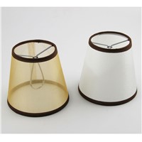 2PCS DIA 12.2cm/ 4.80 inch Modern Vase Shaped Lamp With Transparent Lampshade, PVC+Fabric Material,White/Brown Color,Clip on